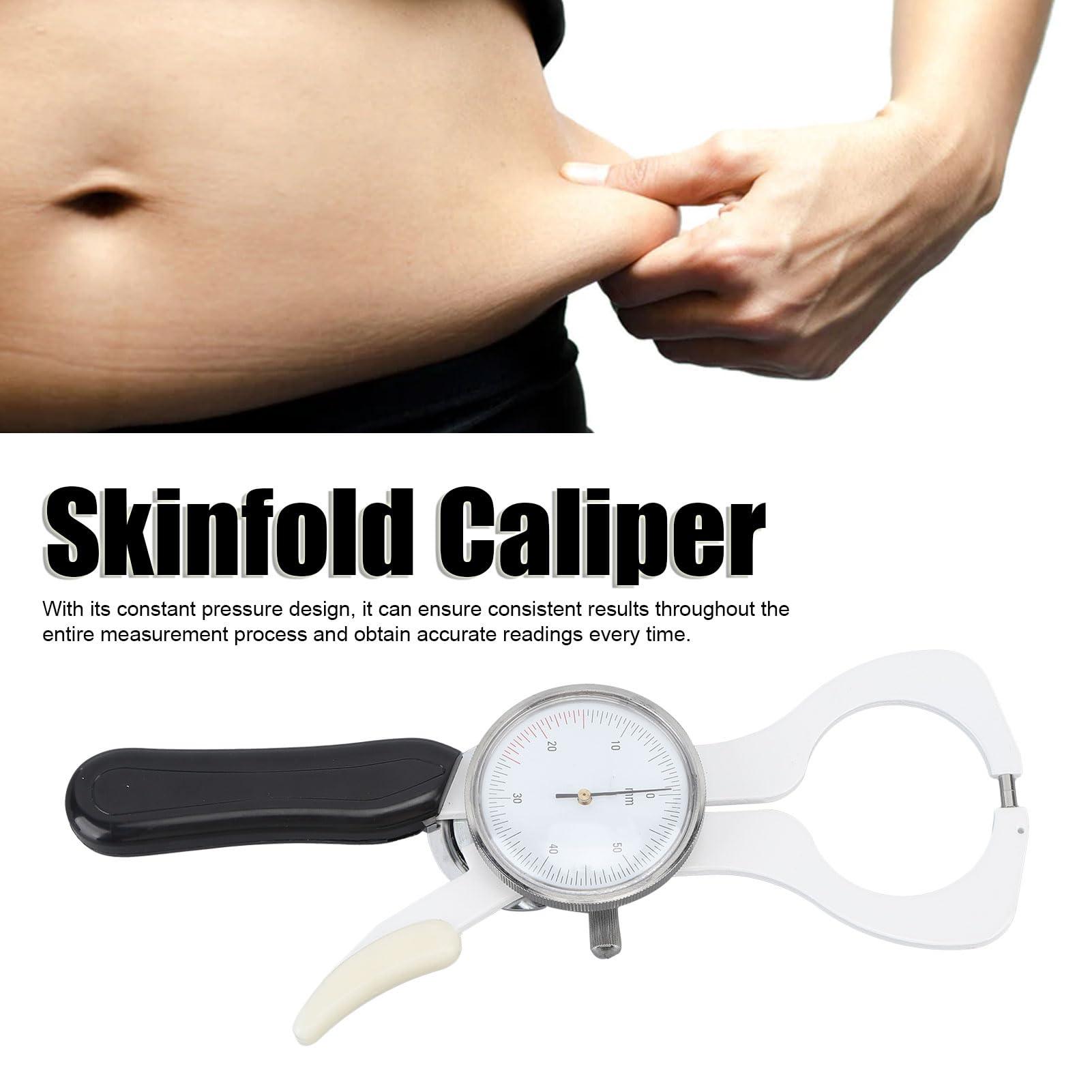 HURRISE Skinfold Body Fat Caliper Measuring Tool,Body Fat Caliper Tester for Monitoring BMI Fitness
