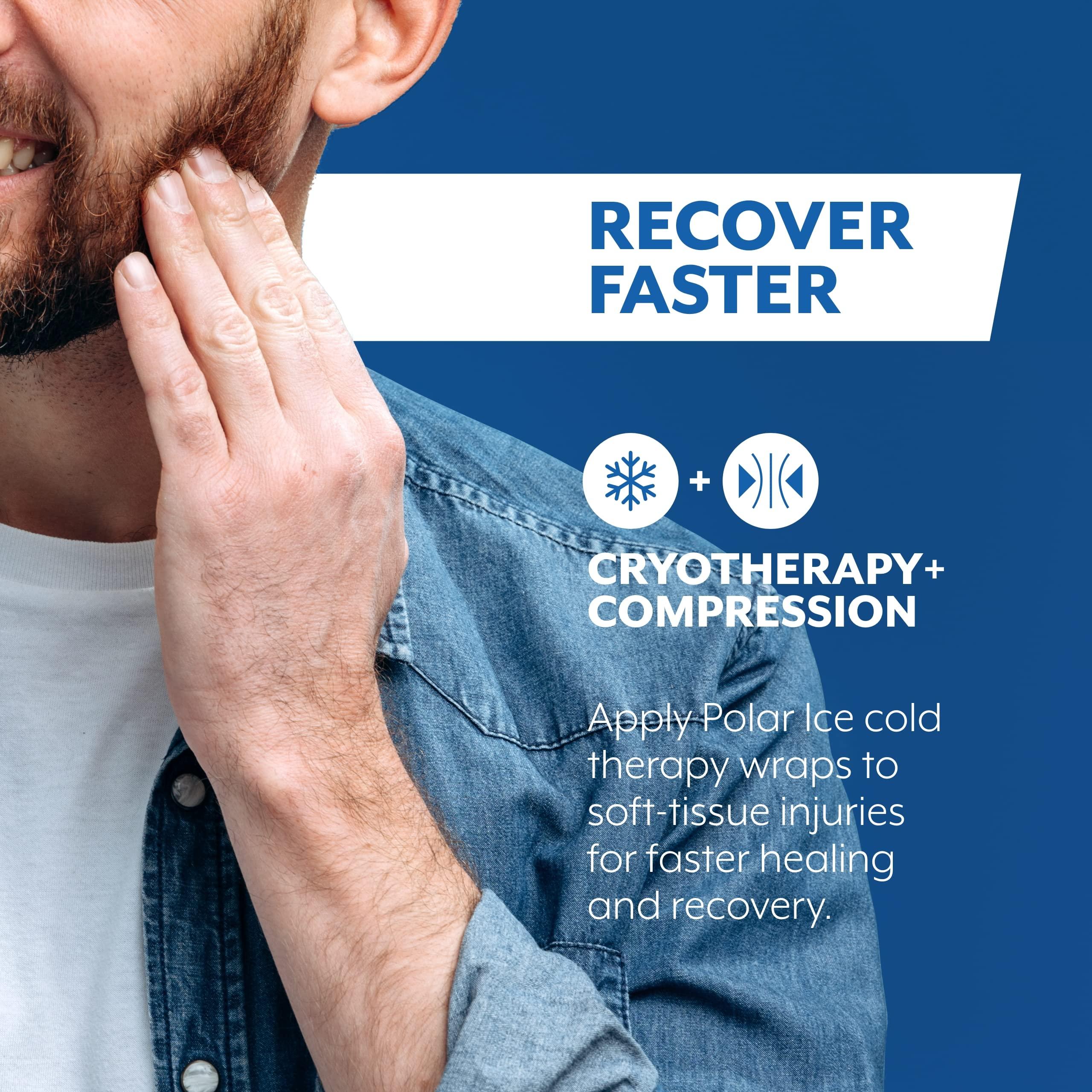 Brownmed Brownmed - Polar Ice TMJ Wrap - Reusable Jaw Ice Pack Wrap - Gentle Compression Wrap for Headaches, Migraines, Jaw Pain & Wisdom Teeth Surgery - Face Ice Pack Wrap