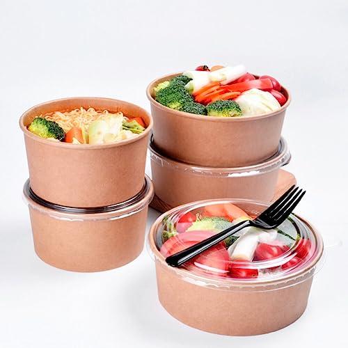 Healeved 20pcs Meal Prep Containers Kraft Paper Bowls
