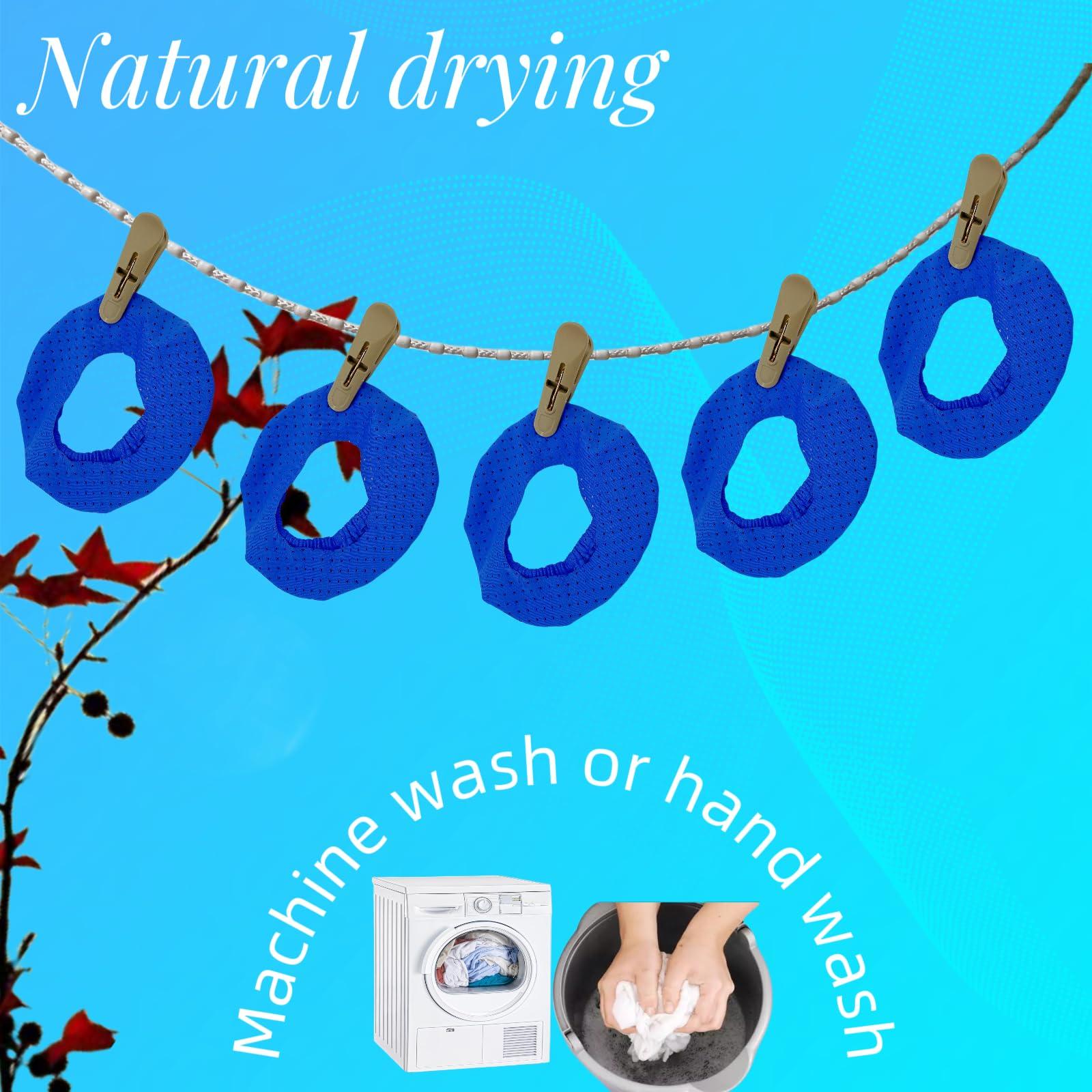 playWooWgo 4 Pack CPAP\' Mask Liners, Covers for Seal Mask Cushion Comfort Silky CPAP\' Mask Covers One Size Fit All Full Face Masks,Improve The Comfort of Wearing The Mask (Blue)