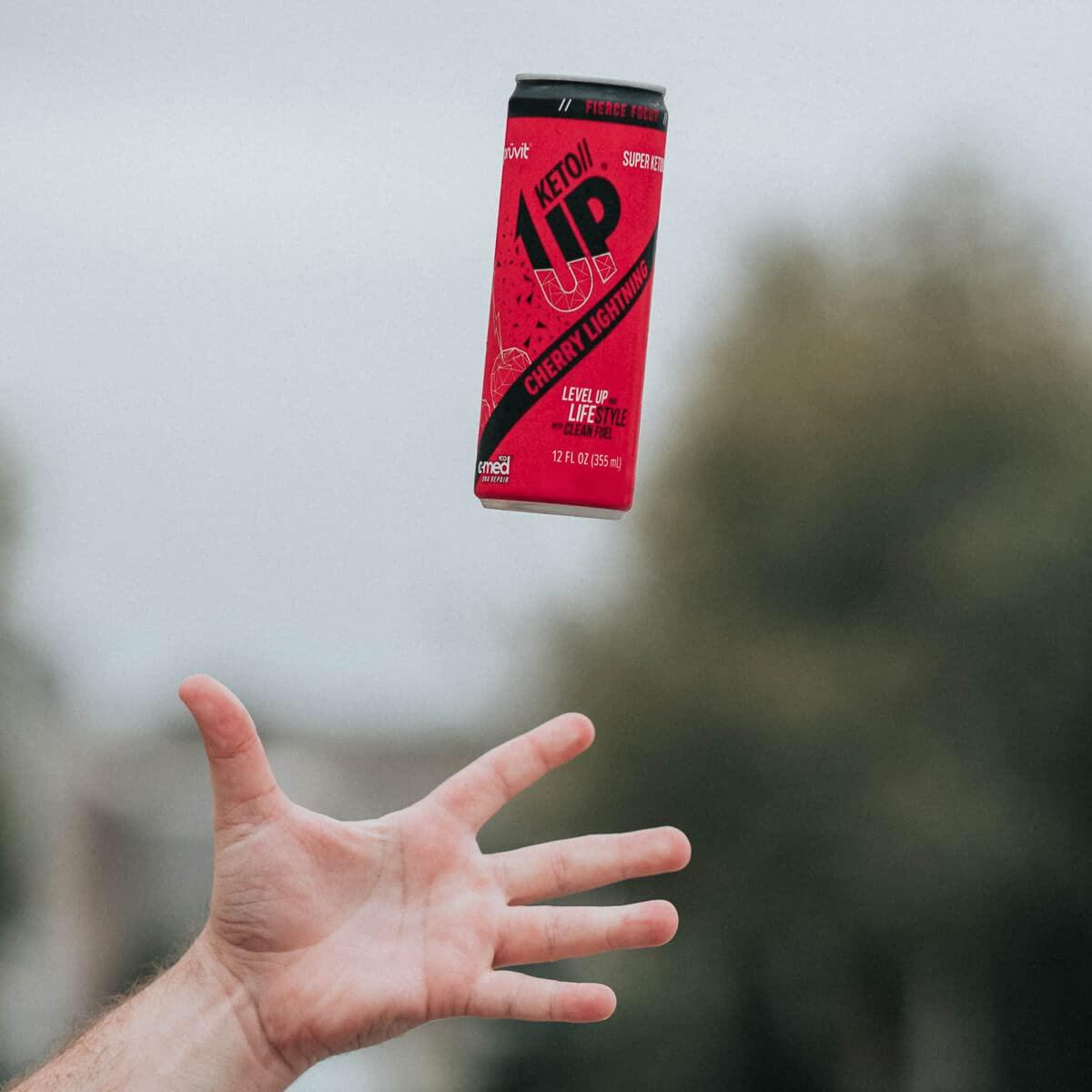 PRVIT The Cherry Lightning Keto//Up Drink Ready-to-Drink Ketones for Focus for Men and Women - 12 Pack