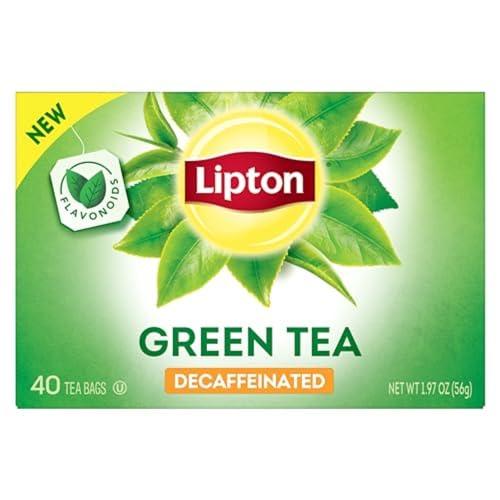 Lipton Lipton Decaf Green Tea Bags, Unsweetened Teabags for Hot or Iced Tea with Caffeine and Flavonoids, 240 Total Bags (40ct - Pack of 6)