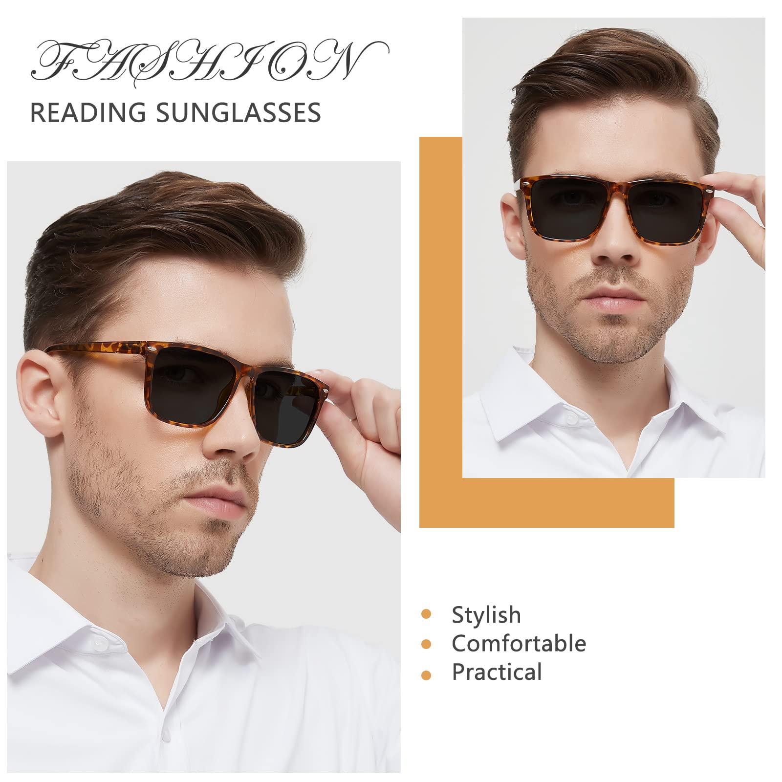 WEMOOTANTS WEMOOTANTS Reader Sunglasses Men UV400 Protection And Blue Light Blocking Sun Reading Glasses 1.0 1.25 1.5 1.75 2.0 2.25 2.5 2.75 3.0 3.5 4.0 Outdoor Readers (Clear 2.00)