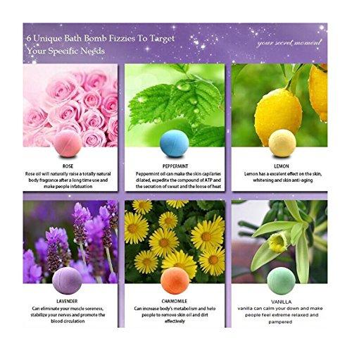 24/7 store 100% Organic Handmade Large BATH BOMB FIZZY GIFT SET LOT 6 (4.1oz) by 24/7 store