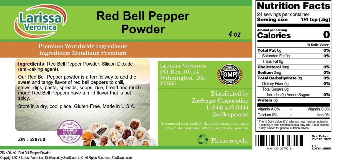 Larissa Veronica Red Bell Pepper Powder (4 oz, ZIN: 526750) - 3 Pack