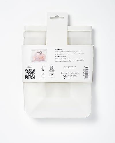 W&P W&P Roll Tight Reusable Food Storage Bag, Set of 3 (25oz, 36oz, 50oz), Freezer Safe, BPA-Free, Premium Food-Grade Materials, Cream