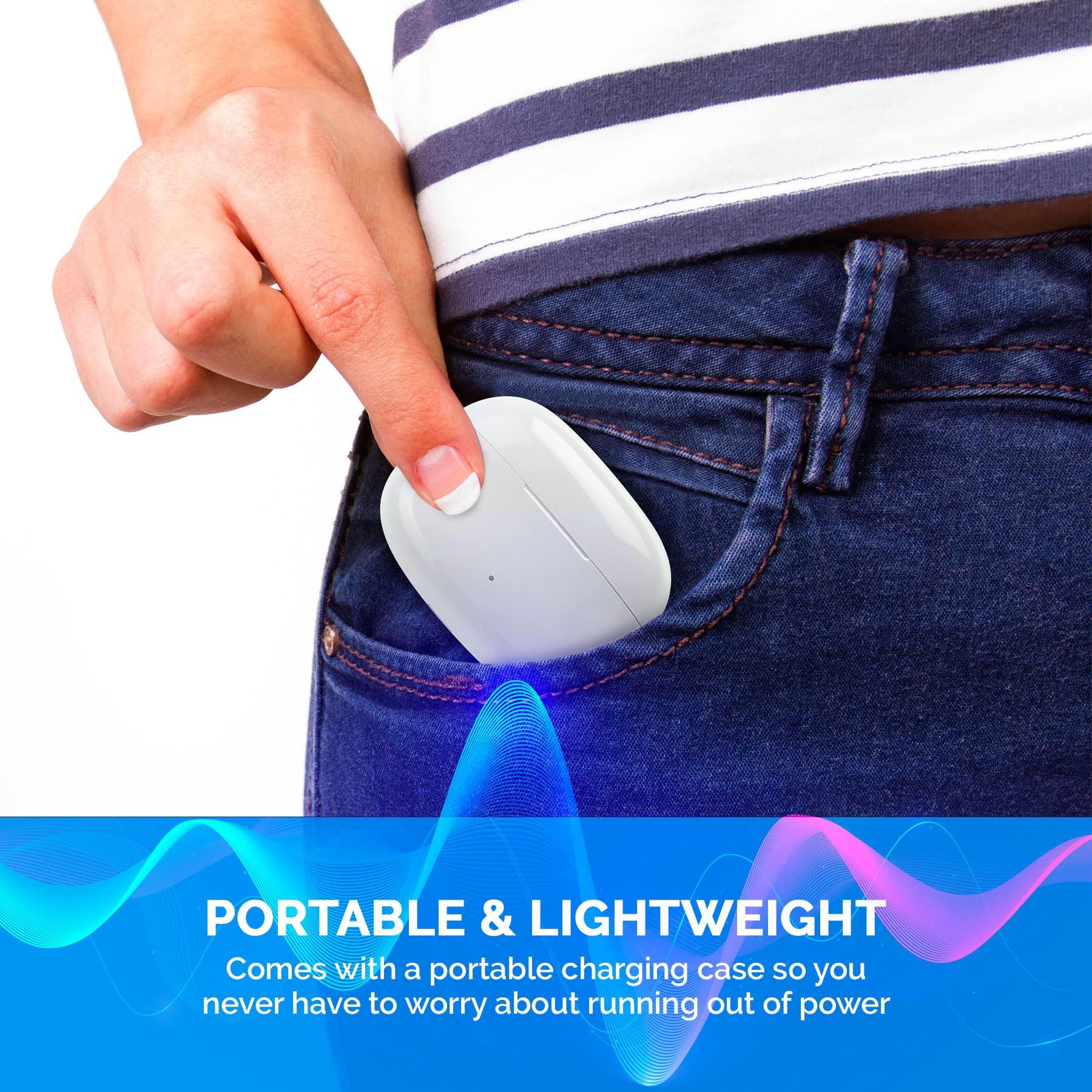 MEDca Hearing Amplifier Earbuds - Rechargeable, Wireless Bluetooth Audio and Personal Sound Enhancement Device Aids for Adults Seniors with Noise Canceling, Feedback Reduction and Portable Charging Case