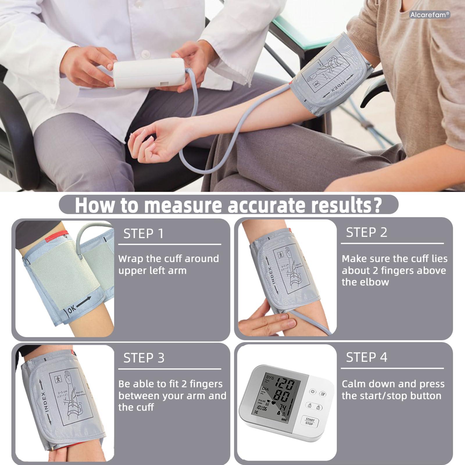 Alcarefam Alcarefam Extra Large Blood Pressure Cuff, 9-21 (22-54CM) XL Cuff Compatible with Omron BP Monitor, Replacement X-Large Cuff for Adult Big ARM, with 6 Connectors