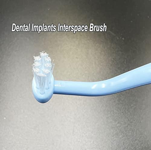 HRASY HRASY Orthodontic Toothbrush Small Tuft Toothbrush Tiny Compact Interspace Brush for Dental Implants, Braces and Teeth Detail Cleaning, 4 Pieces (4 Colors D)
