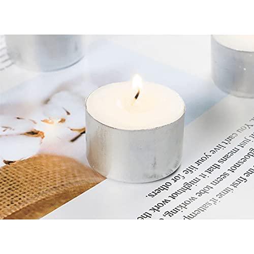 Magik Magik 100-200 Pc Tea Light Candle 4h Long Lasting Natural Palm Oil White Unscented (100 Pack)