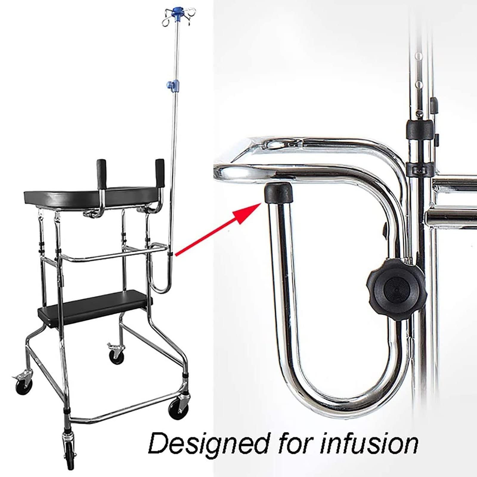 BITWIT BITWIT Standing Support Walking Frame,Wheeled Walker with U-Shaped Armrest,Walking Mobility Aid,Lower Limb Trainer,Standard Walker