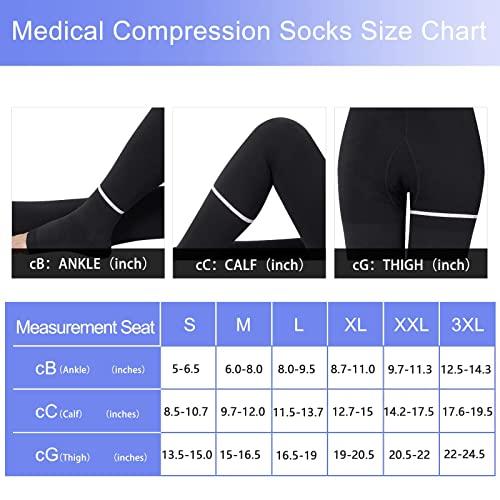 Athbavib Medical Compression Pantyhose for Women & Men, 20-30mmHg Compression Stockings