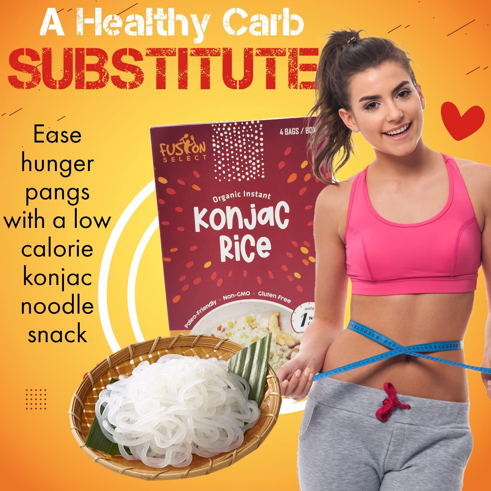 Fusion Select Fusion Select Organic Konjac Noodles - Shirataki Rice, Angel Hair, Spaghetti, Knots, Spaghetti - Healthy Diet Pasta - Rich in Fiber - Vegan, Keto, Paleo-Friendly, Zero Gluten, Low-Carb & Low-Calorie