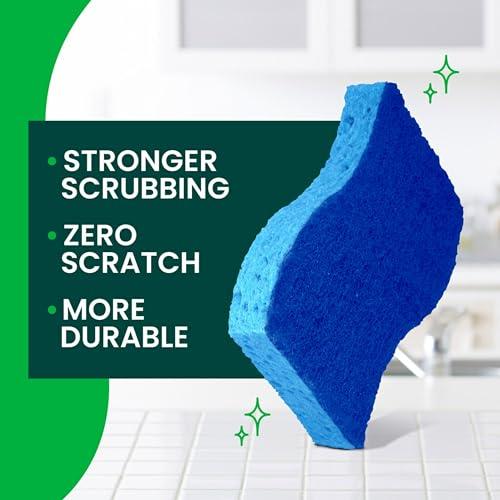 Scotch-Brite Scotch-Brite Zero Scratch Scrub Sponges, 12 Kitchen Sponges for Washing Dishes and Cleaning the Kitchen and Bath, Non-Scratch Sponge Safe for Non-Stick Cookware