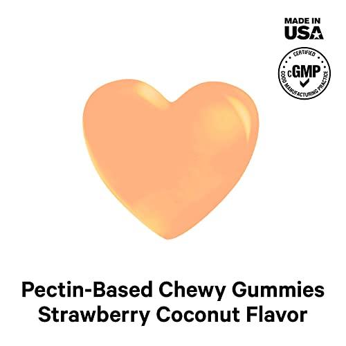 Codeage Codeage Hair Gummies, Biotin 5000 mcg, Sugar Free Growth Gummy Vitamins A, C, B6, B12, D3, Zinc, Inositol Supplement, Women & Men, Pantothenic Folic Acid, Nails, Skin, Strawberry Coconut Flavor, 60 ct