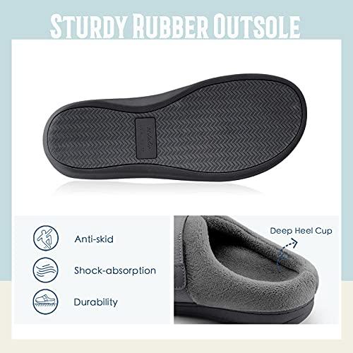 BCSTUDIO BCSTUDIO Womens Orthotic Slippers with Arch Support Orthopedic Adjustable Ladies ShoesGrey 9