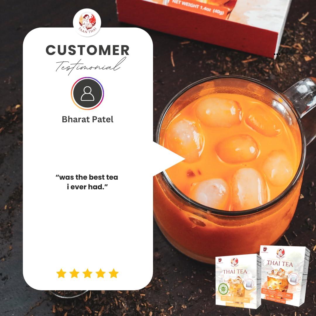 TAAN THAI TAAN THAI Thai Tea Drip Bags - 4 Drip Bags (Brewing 4-8 Cups) (Traditional)