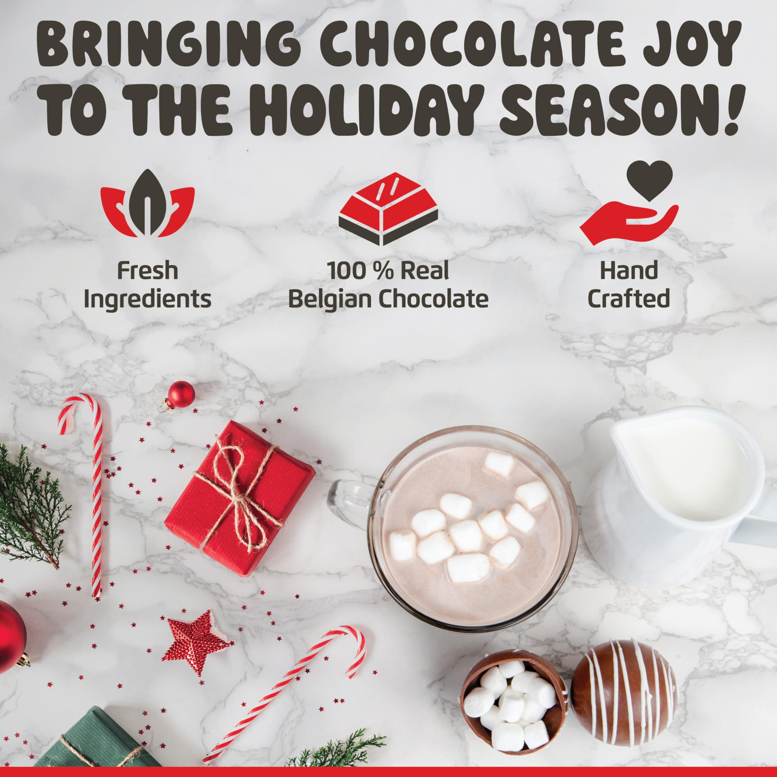 Chocolate Works Hot Chocolate Bombs by Chocolate Works | Premium Hot Cocoa Bombs with Marshmallows | Made with Real Milk Chocolate, Dark Chocolate and White Chocolate | Pack of 3 Cocoa Bombs