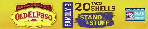 Old El Paso Old El Paso Stand \'N Stuff Taco Shells, Gluten Free, Family Size, 20-count (Pack of 5)