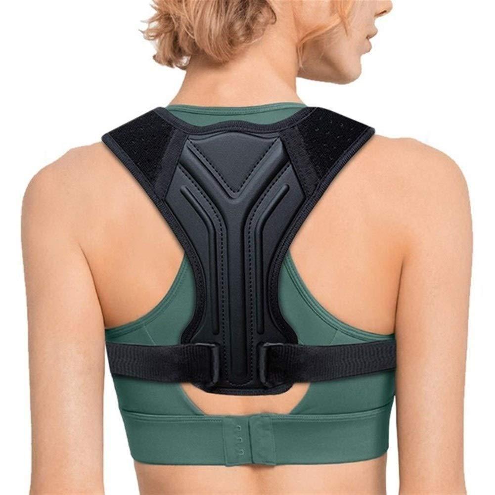 SADDPA DSMYYXGS Straighten Posture Corrector for Back Belt Prevent Slouching Relieve Pain Posture Straps Clavicle Support Brace for Women Men (Color : Black, Size : Large)