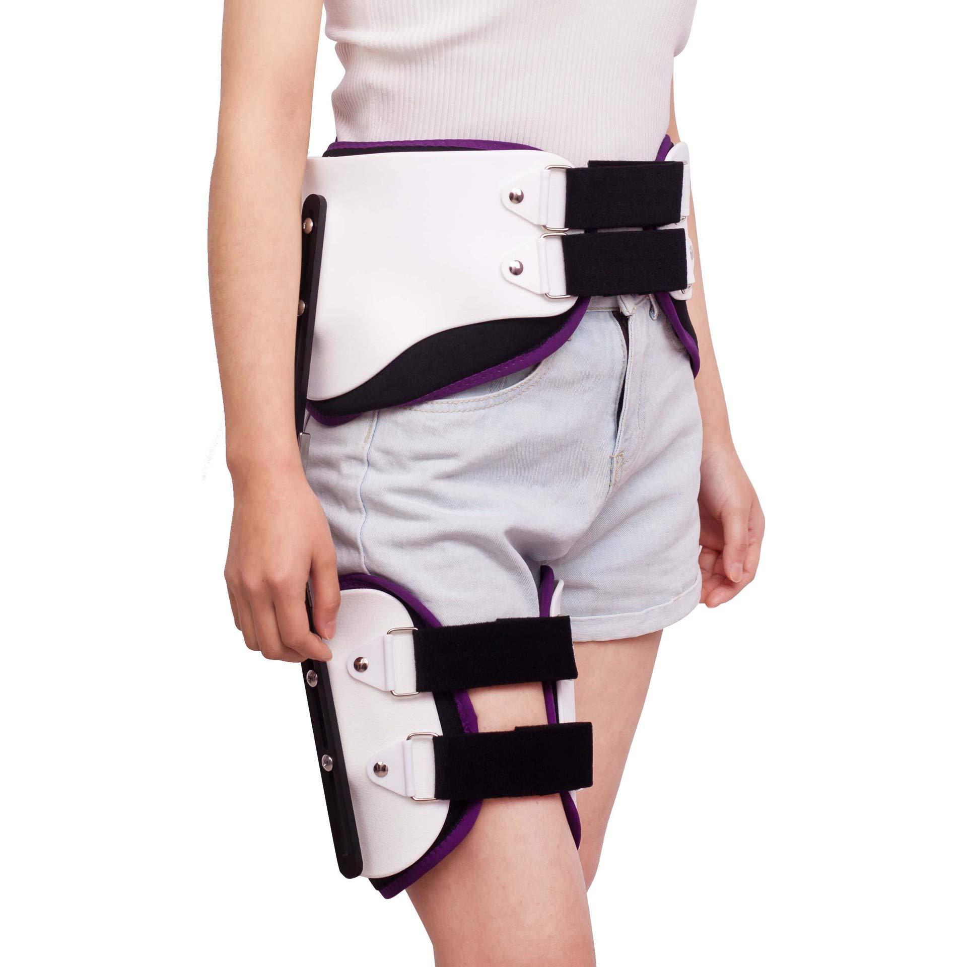 XJZHANG XJZHANG Adjustable Hip Joint Abduction Bracket Hip ROM Hinged Leg Brace Orthosis Stabilizer Hip Joint Femoral Brace Protector for Femoral Fracture