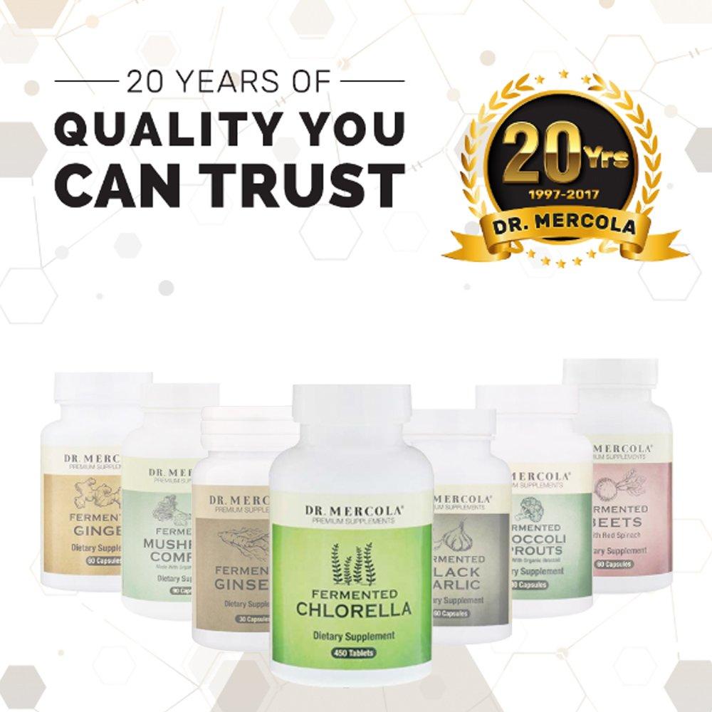 Dr. Mercola Dr. Mercola Fermented Chlorella with Chlorophyll, 90 Servings (450 Tablets), 2 Bottles, Dietary Supplement, Supports Immune and Organ Health, Non GMO, NSF Certified