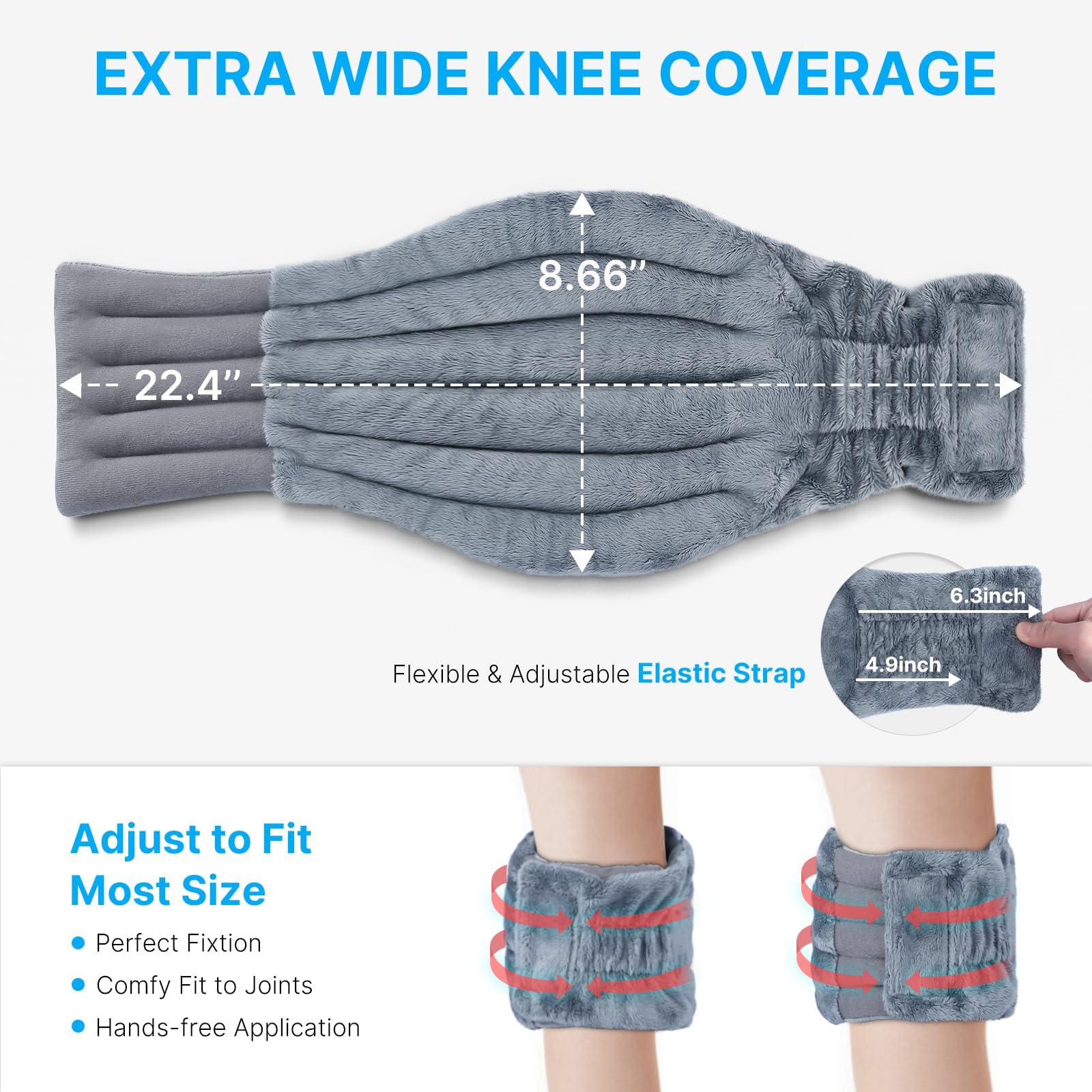 Atsuwell Atsuwell Microwave Heating Pad for Knee, Microwavable Heated Knee Wrap for Elbow, Cramps, Muscle, Joint, Knee Heating Pad Microwavable for Warm Compression, 2 Packs