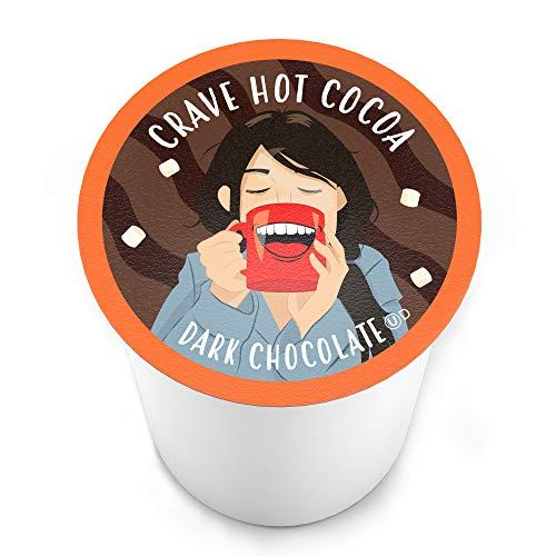 Crave Beverage Crave Hot Chocolate Pods, Compatible with 2.0 K-Cup Brewers, Dark Chocolate, 40 Count