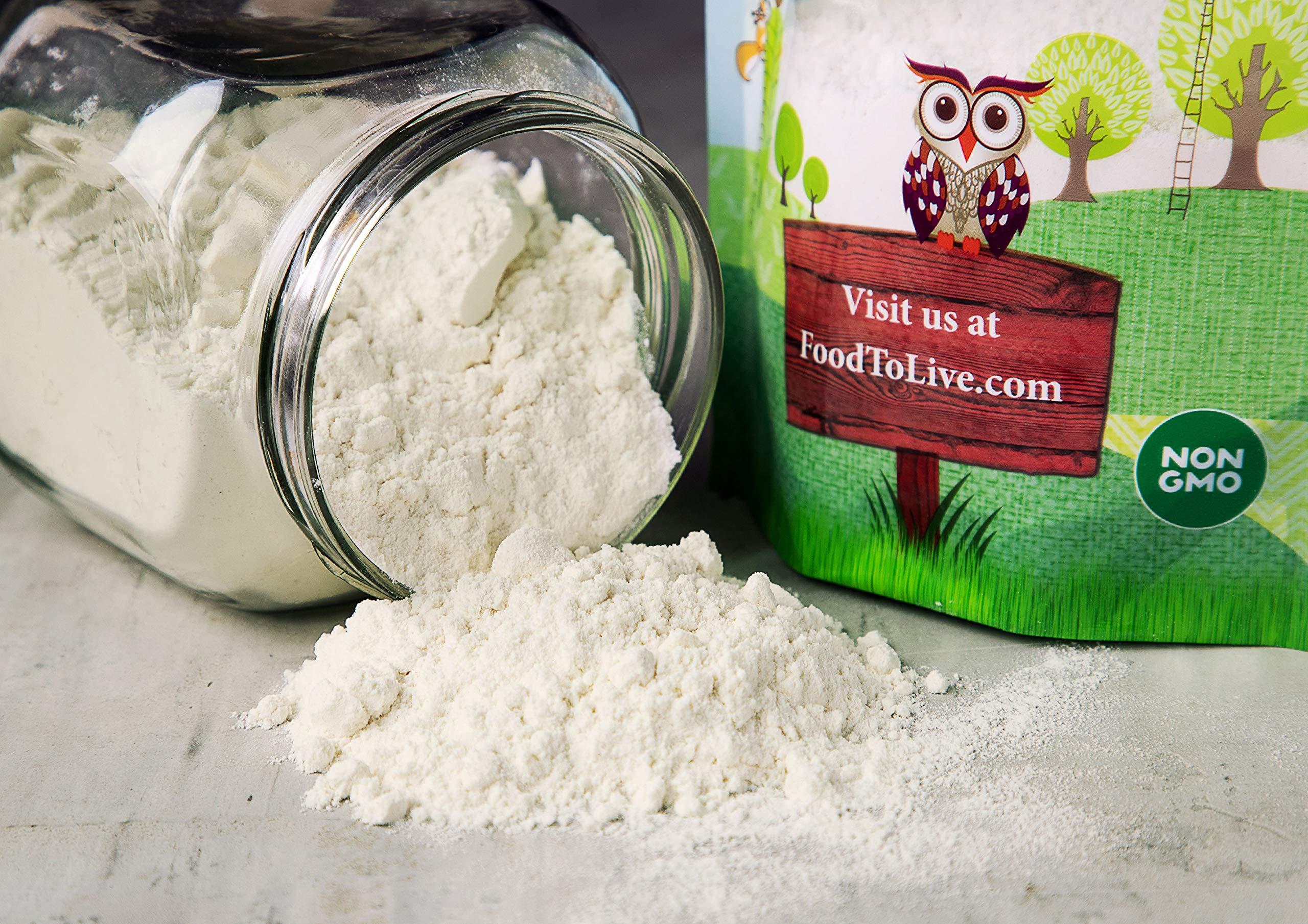 Food to Live Food to Live Organic Cassava Flour, 2 Pounds Non-GMO, Raw Yuca Root Powder, 100% Pure, Kosher, Vegan Superfood, Paleo, Bulk, Wheat Flour Substitute