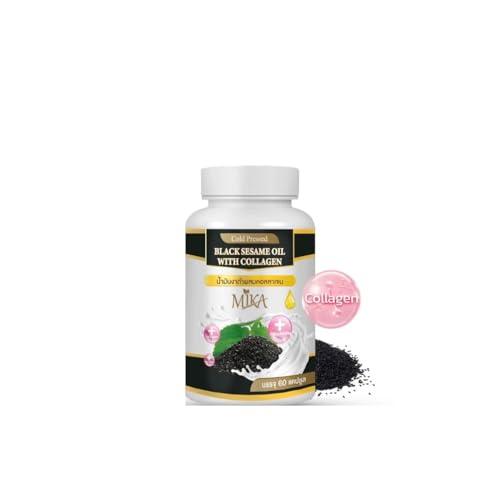 Mika Mika Cold-Pressed Black Sesame Oil Mixed with Collagen 60 softgels