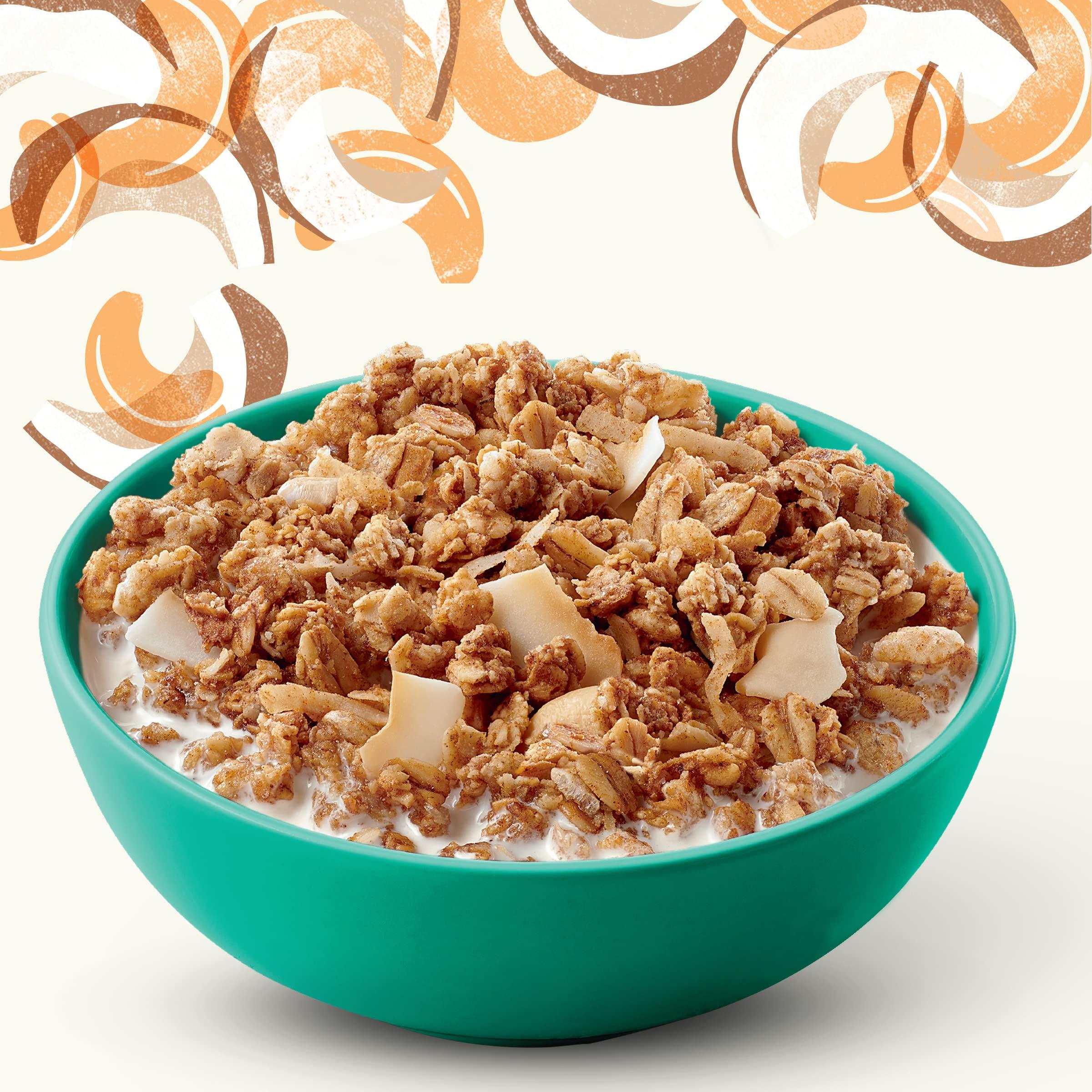 Cascadian Farm Cascadian Farm Organic Granola with No Added Sugar, Coconut Cashew Cereal, Resealable Pouch, 11 oz (Packaging May Vary) (Pack of 5)