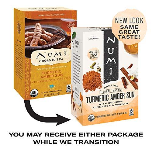 Numi Numi Organic Tea Tumeric Amber Sun, 12 ct