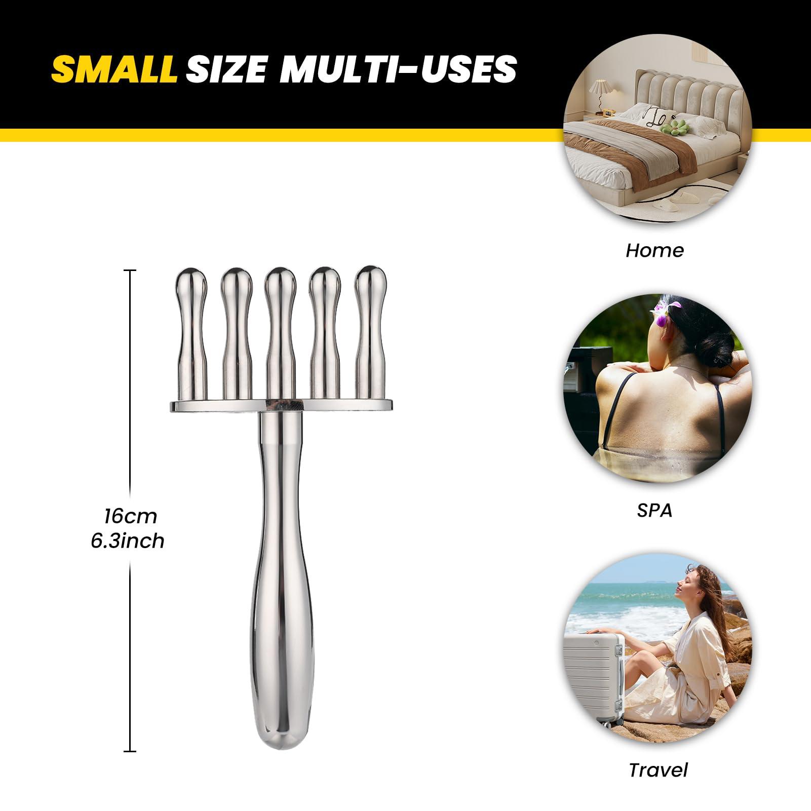 NSXAYIWE Magnetic Therapy Massage Fork, 5 Drainage Acid Pen Emotion Code Magnets, Magnetic Fork Meridians Points Massage Stick, Relaxing Body Massage Tool Healing Magnets (5)