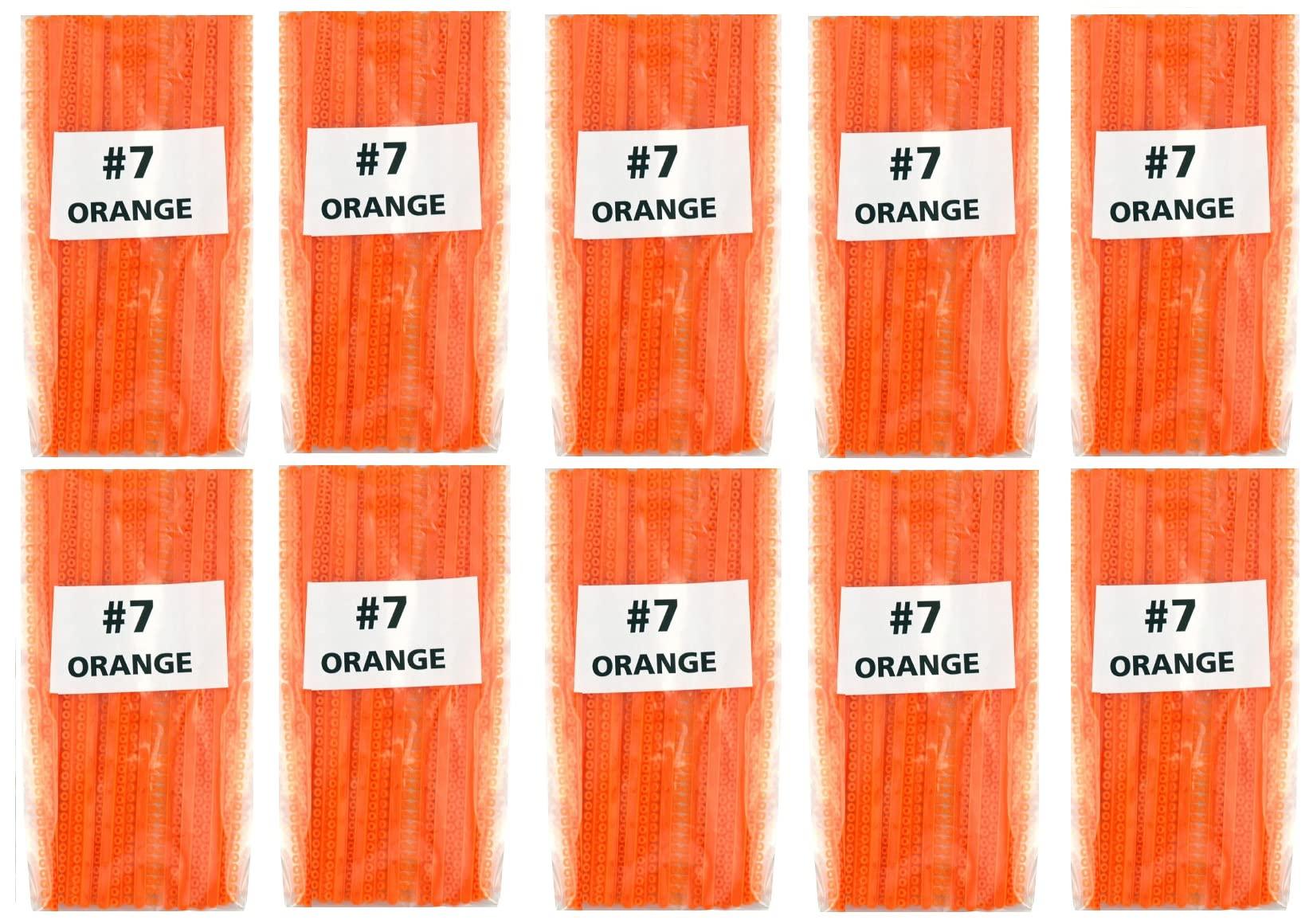 Dental Factory Direct 10 Packs - Orthodontic Ligature Ties Elastomeric O-Rings Braces Rubber Bands 12 Long Sticks (10,560 pcs) (#8 RED)