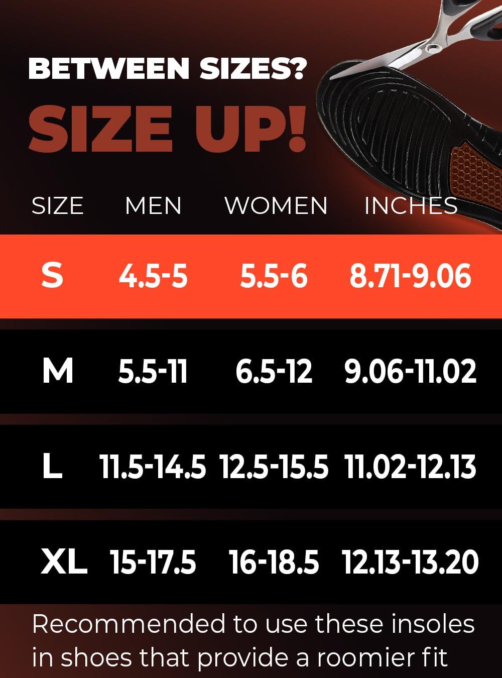 SUPINEVER () Work Boot Insoles for Men and Women - Low Arch Support - Effective Foot Pain Relief - All Day Comfort Orthotic Insoles - Shock-Absorbing Anti-Fatigue Shoe Inserts (S, Brown)