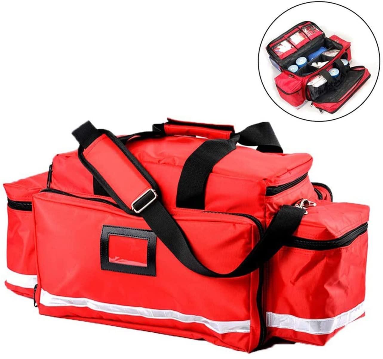 IOCCIOBB IOCCIOBB Portable First Aid Bag, Large Capacity Medical Kit Complete Emergency Response Empty Trauma Bag, for Rescue, Nurse, Paramedic Multi Pockets Bag
