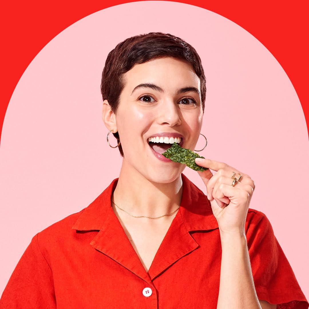 gimMe Gimme Seaweed Organic Premium Roasted Seaweed Snacks, Chili Lime, 6 Count, Keto, Vegan, Gluten-Free, Great Source of Omega3s and Iodine, Healthy On-The-Go Snack for Kids and Adults