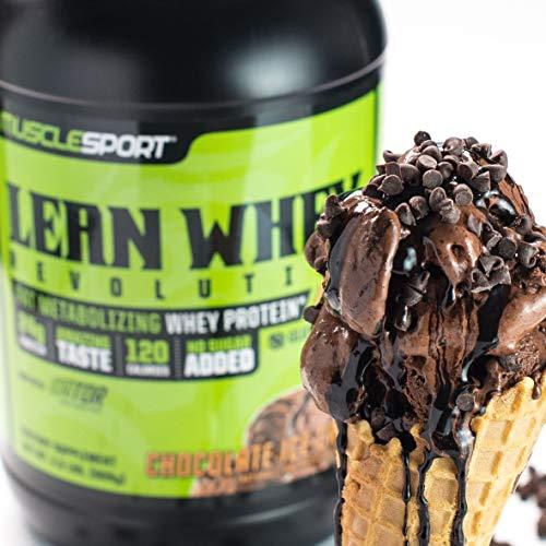 Musclesport Musclesport Lean Whey Revolution™ Protein Powder - Whey Protein Isolate - Low Calorie, Low Carb, Low Fat, Incredible Flavors - 25g Protein per Scoop - 5lb Chocolate Ice Cream