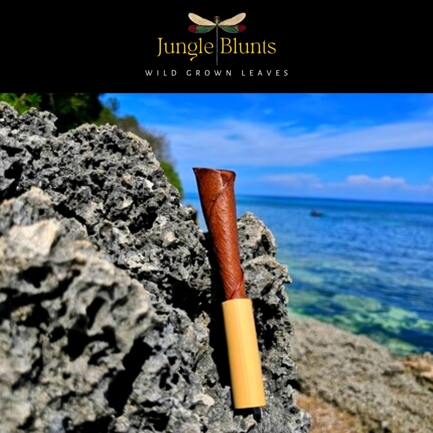 Jungle Blunts Organic Leaf Wraps - Naturally Grown - 10 Pack - Brown Lomboy - Lab Tested (5\")