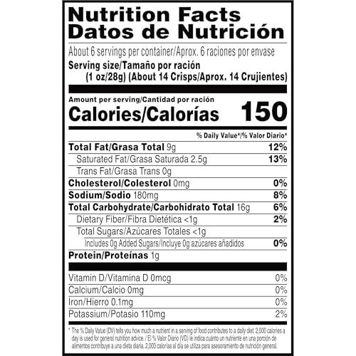 Pringles Pringles Potato Crisps Chips, Lunch Snacks, On-The-Go Snacks, Ranch, 5.5oz Can (1 Can)