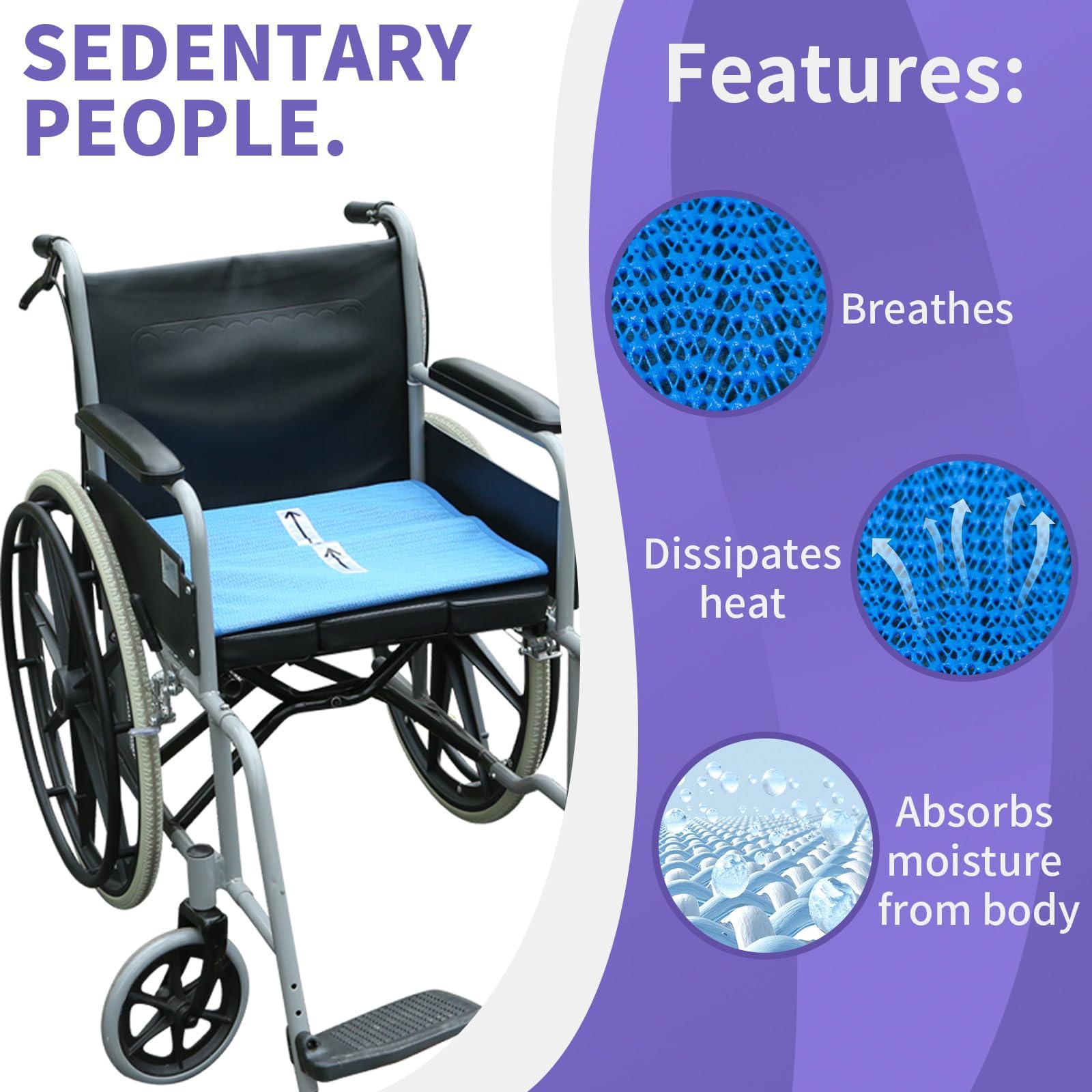 Ehucon Ehucon Wheelchair/Chair Accessories-Non-Slip Seat Cushion,Office Support Pad,One Direction Tubular Slide Sheet for Adults/Seniors/Elderly - 17x17