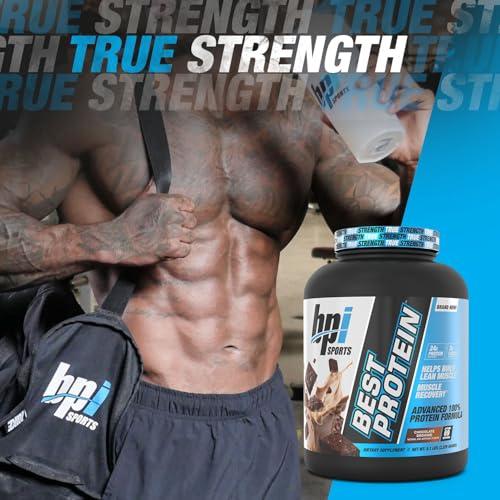 BPI Sports BPI Sports Best Protein  100% Whey Protein Blend  Muscle Growth, Recovery, Meal Replacement  No Maltodextrin, No Fillers  Gluten Free  for Men & Women  Chocolate Brownie  5.1 Pounds