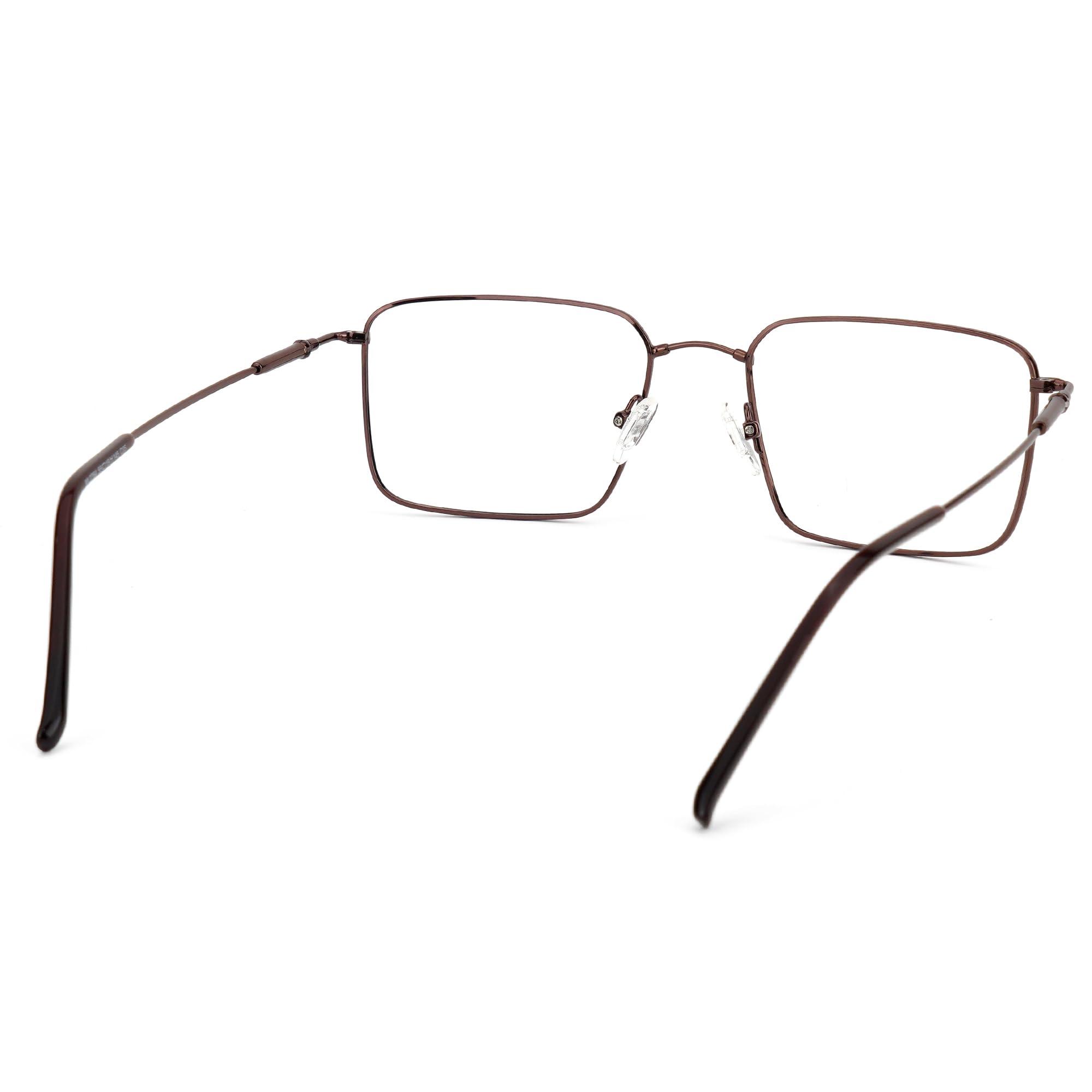 Zeelool Zeelool Reading Glasses for Men Rectangle Blue Light Blocking Readers with Anti-Reflective Coating and Spring Hinges ZJGM933461-04Brown,2.50
