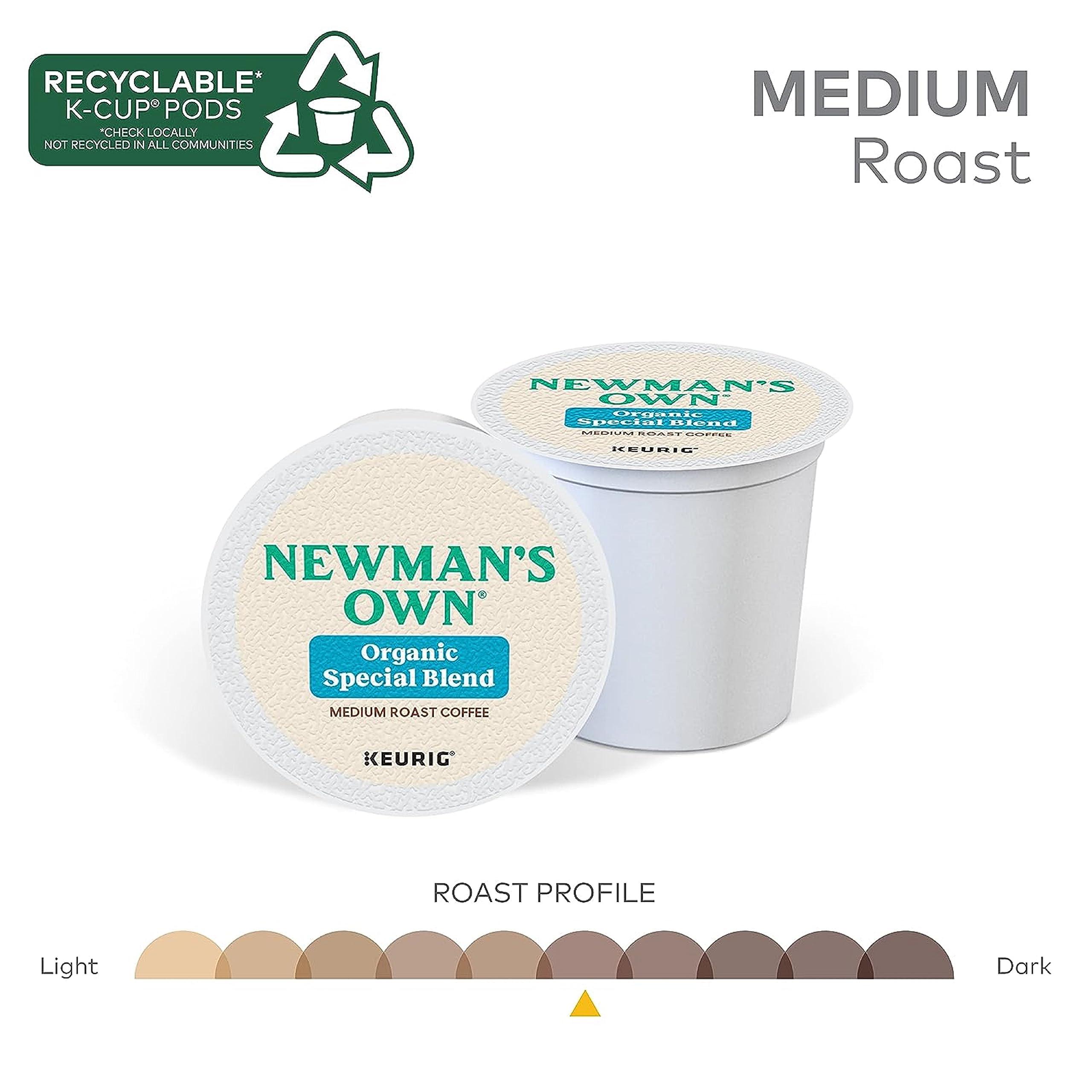 Newman's Own Newman's Own Organics K-Cup Portion Pack for Keurig K-Cup Brewers, Newman's Own Special Blend (Pack of 96) (Packaging may vary)
