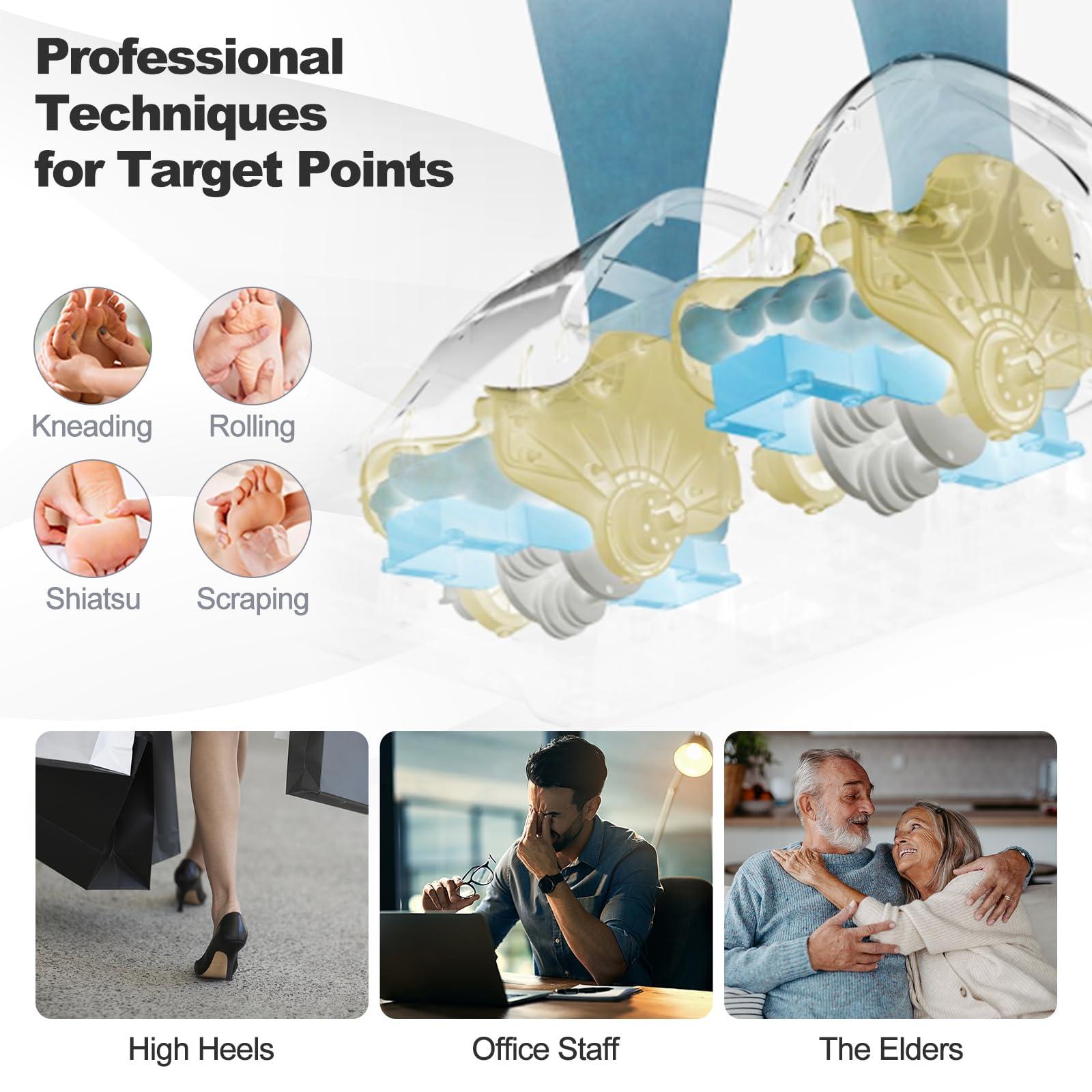 ARLIME ARLIME Foot Massager Machine w/Remote, 4 Modes Shiatsu Foot Massager for Pain Relief, Blood Circulation, Calf and Foot Massager Deep Kneading for Calf Leg Ankle