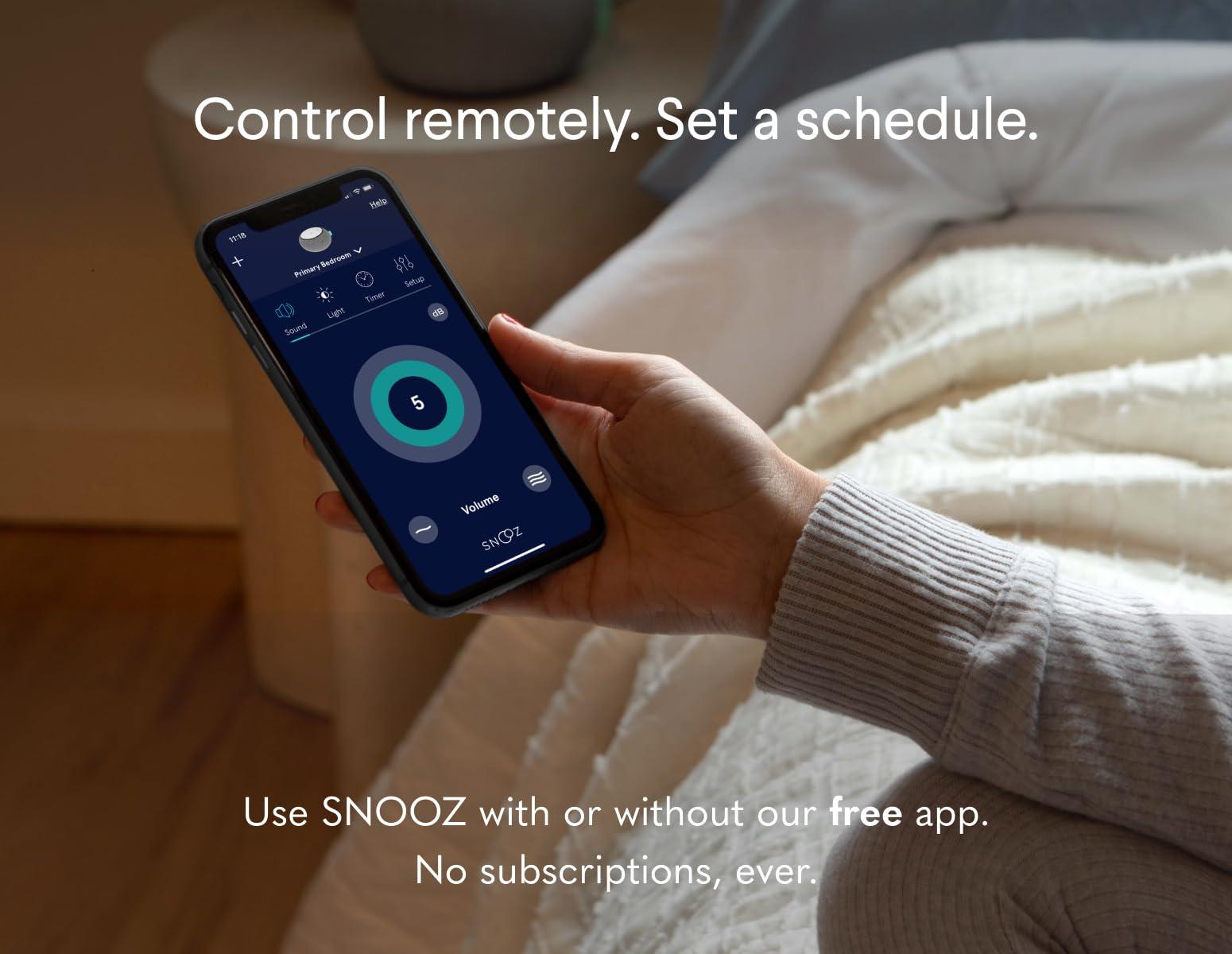 SNOOZ SNOOZ Original White Noise Sound Machine, SNOOZ Go Portable Noise Machine, and Travel Case Bundle