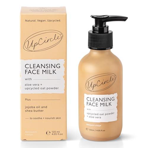 UPCIRCLE UPCIRCLE Cleansing Face Milk with Aloe Vera + Oat Powder 4.05oz - Cleansing, Repairing + Nourishing Skin - Vegan + Cruelty-Free