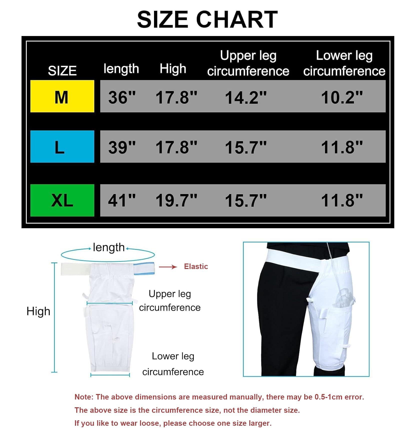 MUYU Catheter Leg Bag Holder, Urine Leg Bag Holder Cover with Waist Belt, Foley Leg Bag Sleeve for Incontinence Urine Bag, Washable and Durable.X-Large