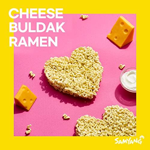 Samyang Samyang Buldak Cheese Spicy Hot Chicken Stir-Fried Noodles 4.94oz (Pack of 5)