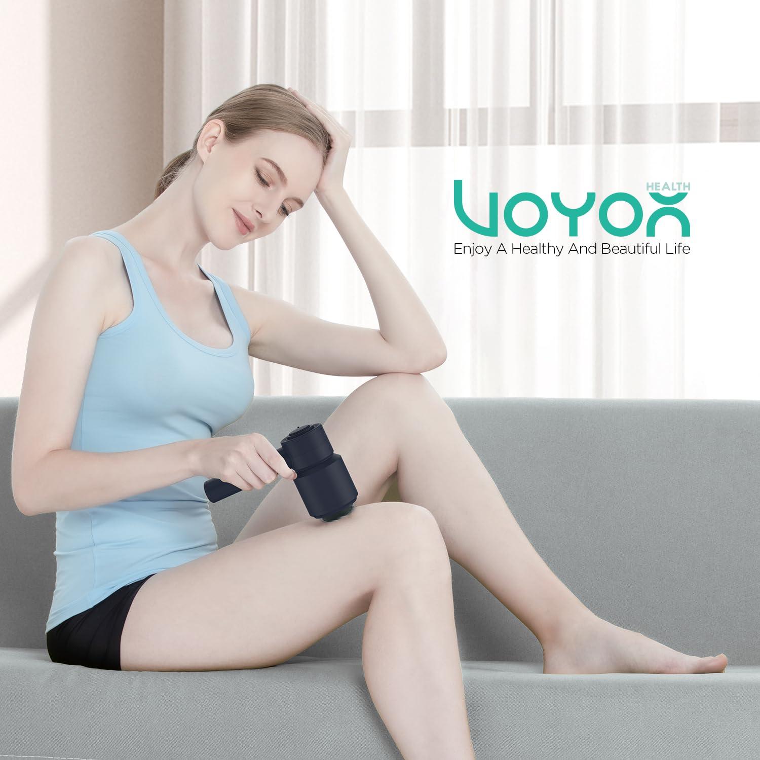 VOYOR-HEALTH VOYOR-HEALTH Handheld Cellulite Massager, Electric Cellulite Remover Body Sculpting Massager with 5 Replaceable Heads for Arm,Thigh,Calves, Cordless & Rechargeable Deep Tissue Massager CM410, Blue